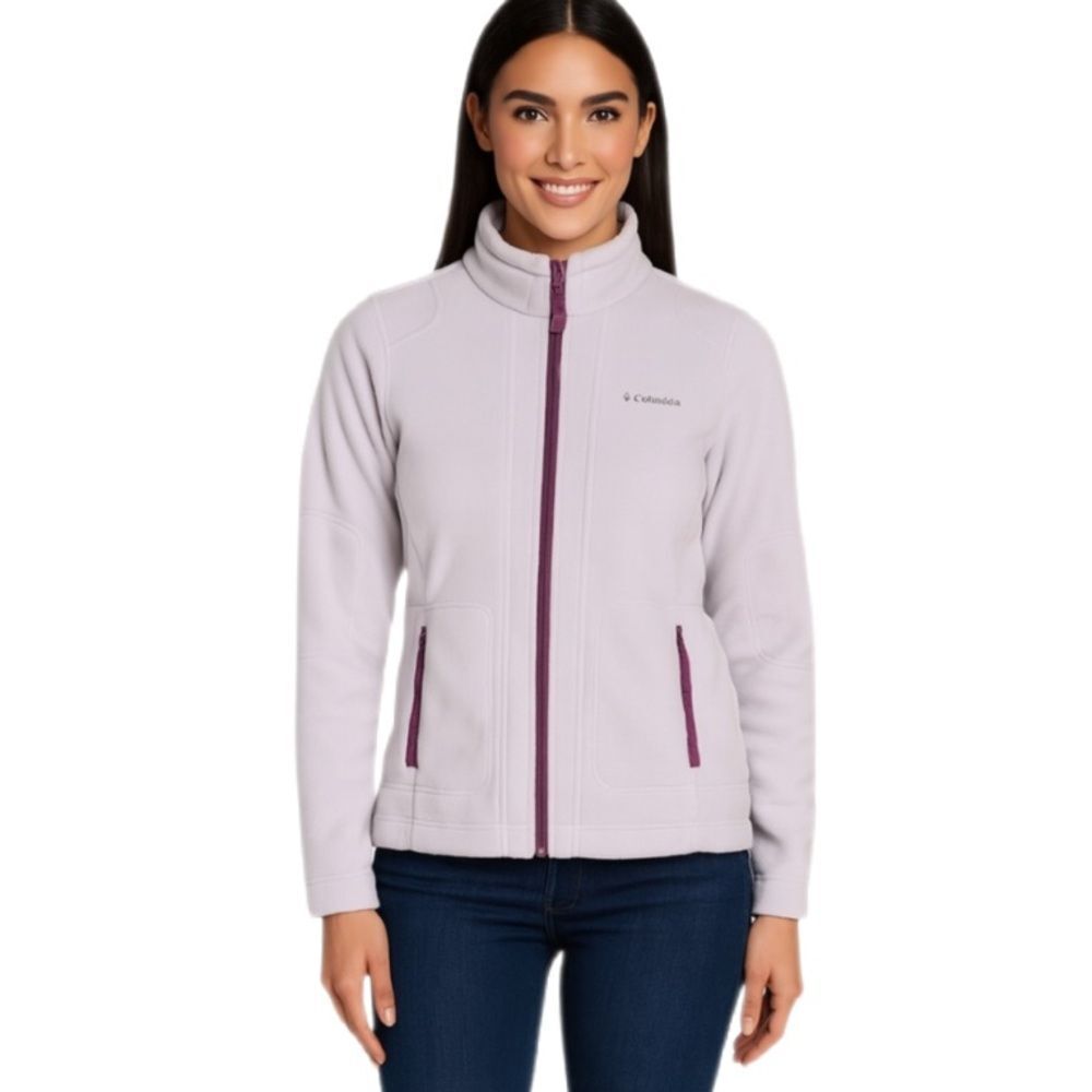 Columbia Full Zip Fleece Jacket Purple Women’s Small
